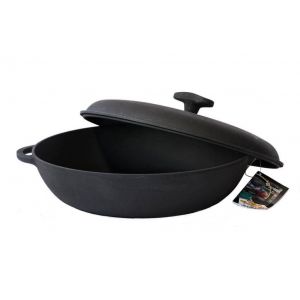 Сковорода жаровня Ситон чугунная 400х90 с крышкой