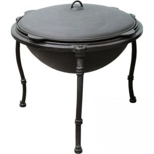 Казан чугунный Балезино 12 л с крыш. и подставка чугунная